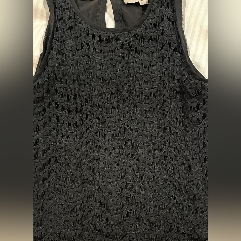 Anne Taylor LOFT - Black Crochet Shell Camisole - XSP - Picture 3 of 4